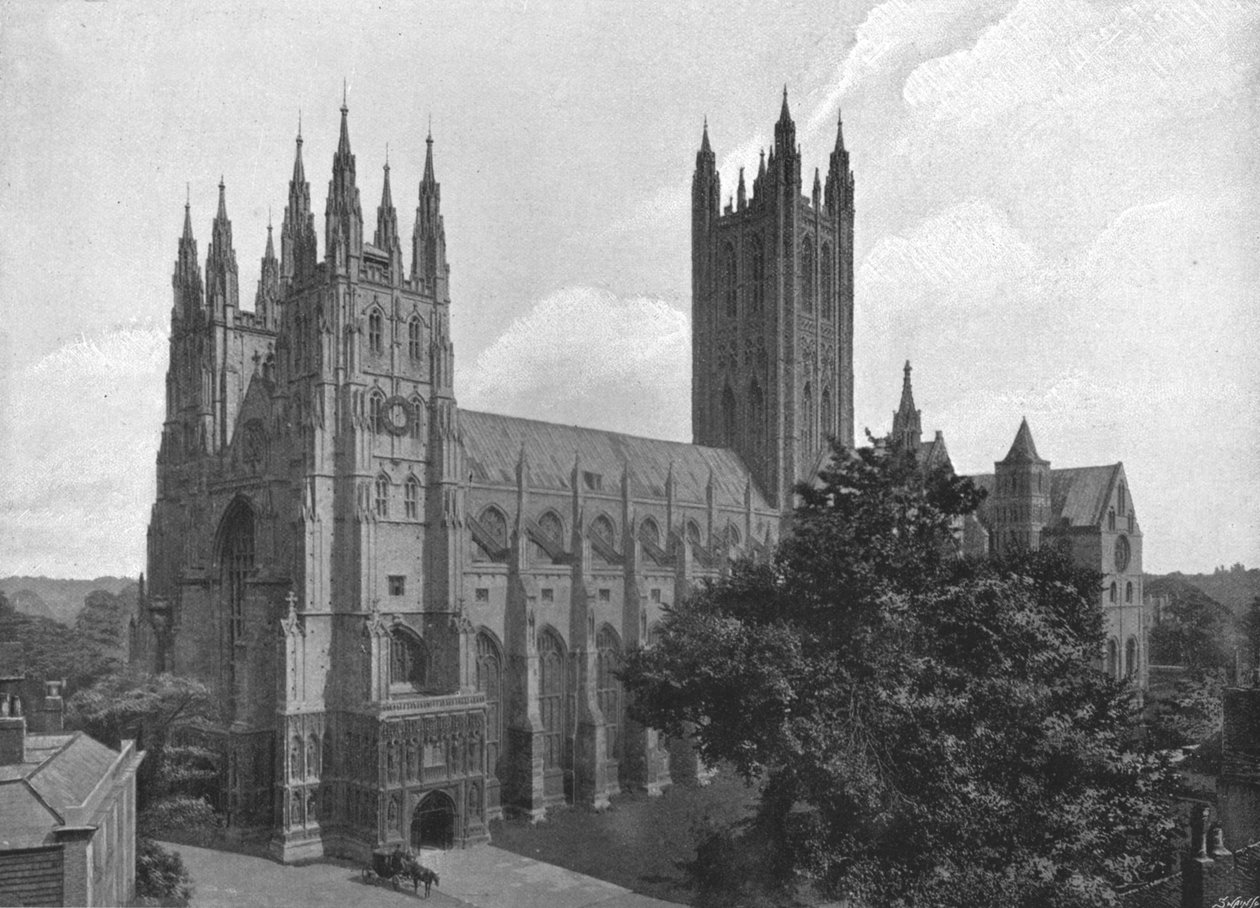 Catedral de Canterbury, c1900 de Chester Vaughan