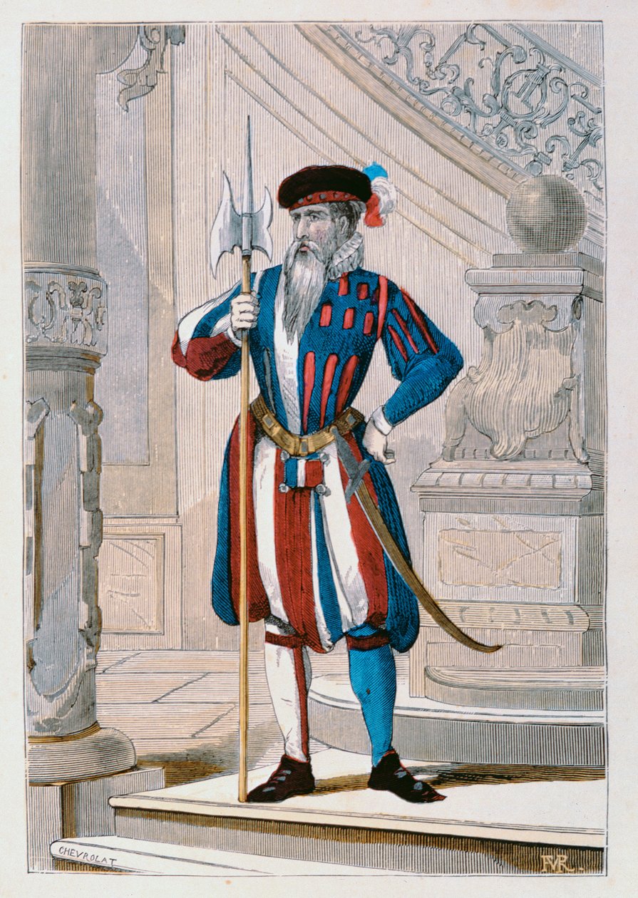 Guardia Suiza del Rey de 1586, ilustración de 