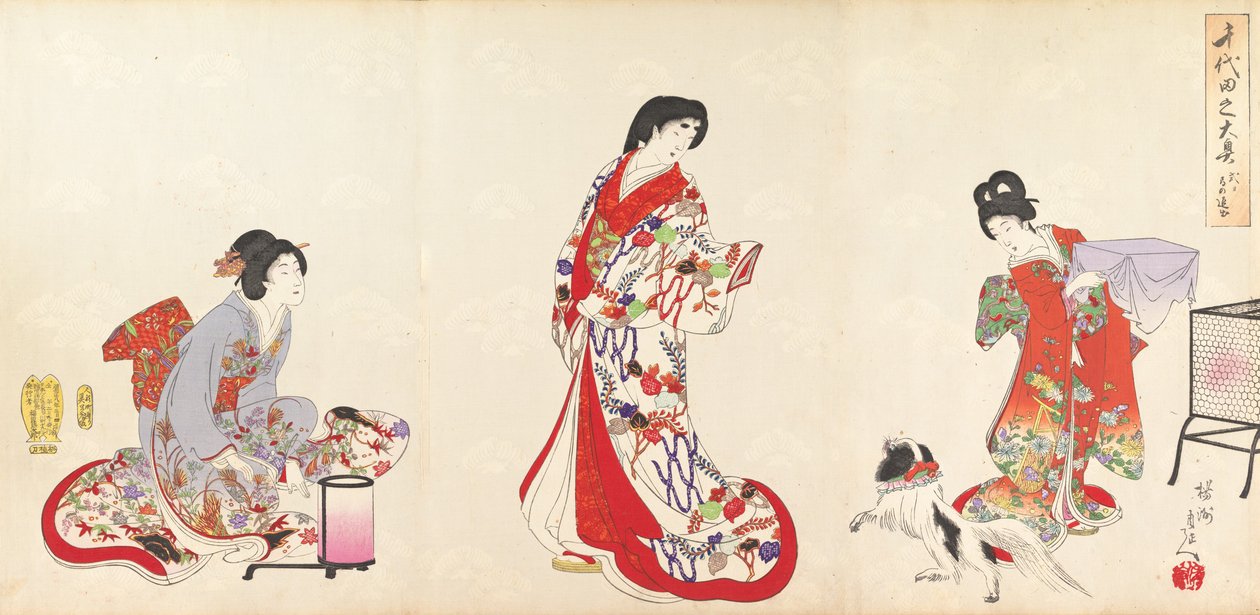 Álbum de mujeres del castillo de Chiyoda de Chikanobu Yoshu