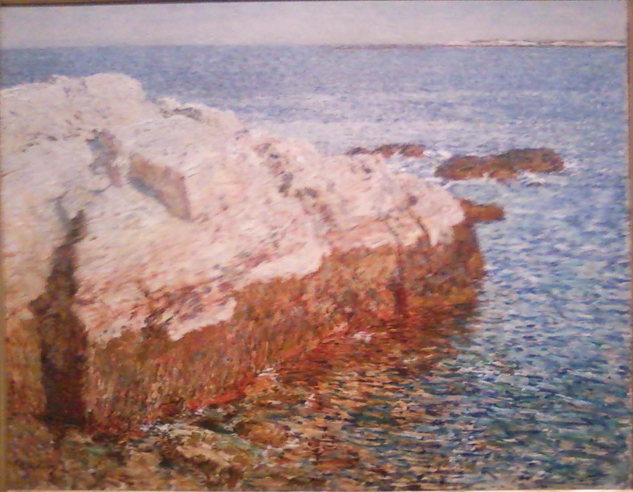 Roca del acantilado - Appledore de Childe Hassam