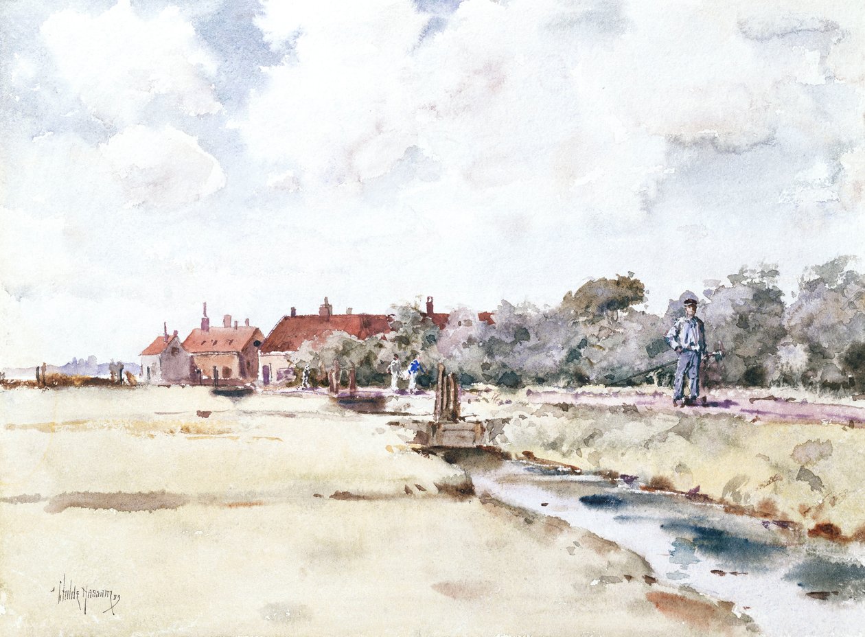 Escenario del canal de Childe Frederick Hassam