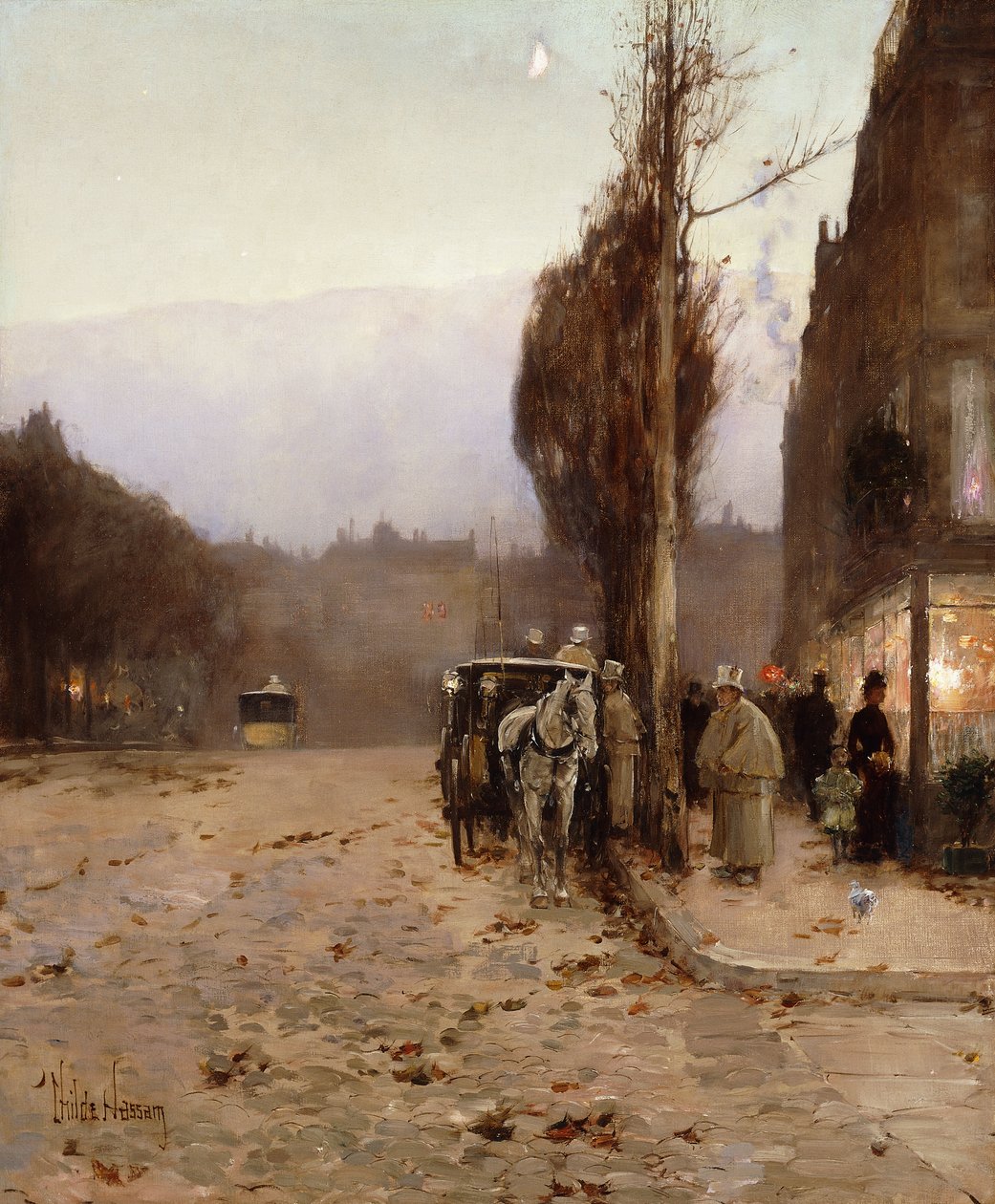 París al atardecer de Childe Frederick Hassam