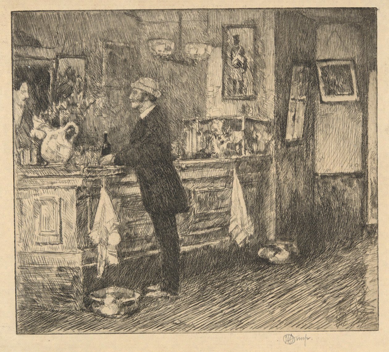 Un bar de Nueva Inglaterra de Childe Hassam
