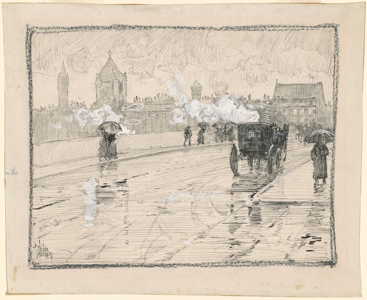Día Lluvioso, Boston de Childe Hassam