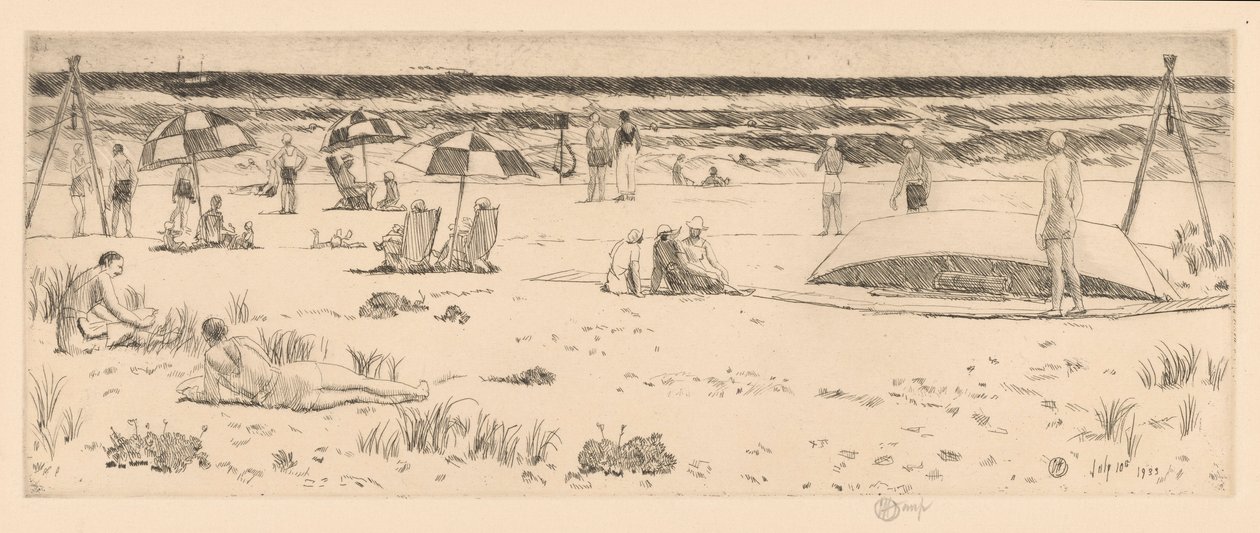 El club de playa, Easthampton de Childe Hassam