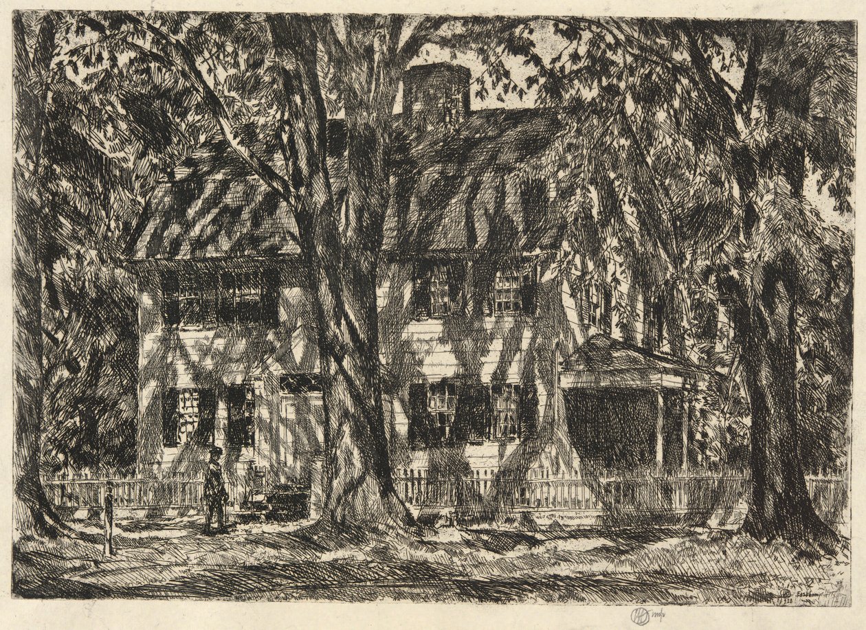 La casa del león Gardner, Easthampton de Childe Hassam