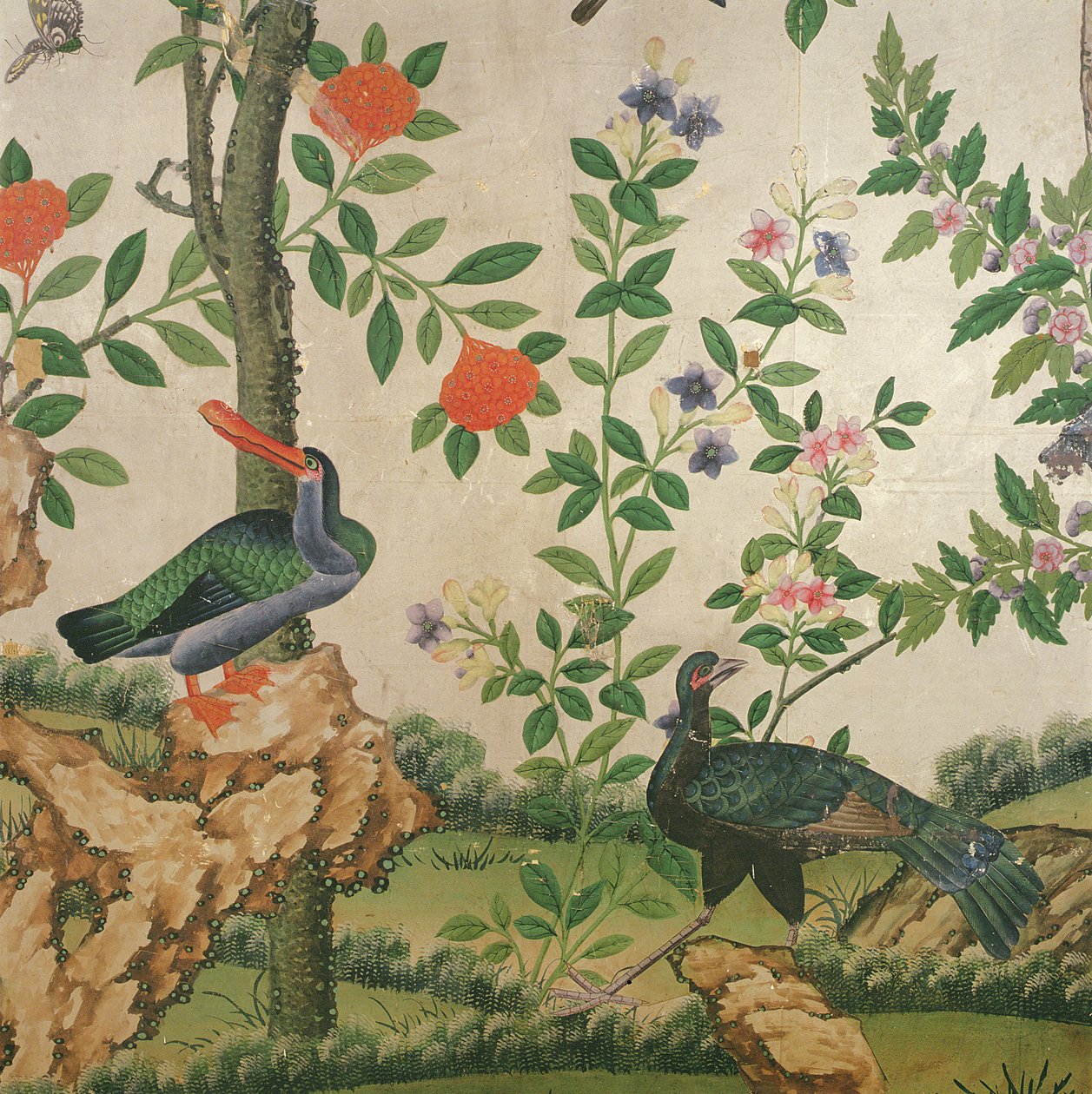 Papel tapiz de pájaros, c.1840 de Chinese School