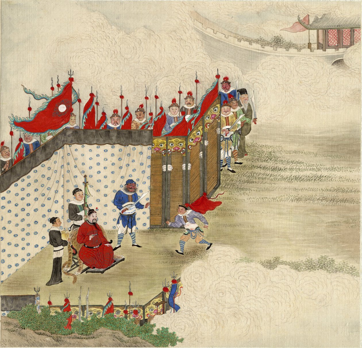 Príncipe chino recibiendo mensajero, ca. 1820 de Chinese Master