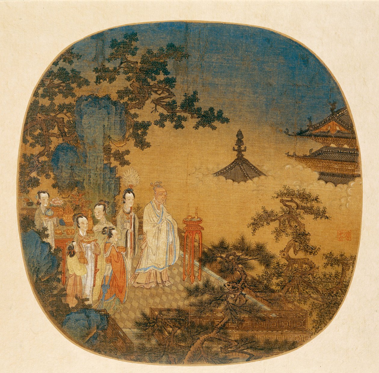 Ceremonia de incienso, siglo XIV de Chinese Master.