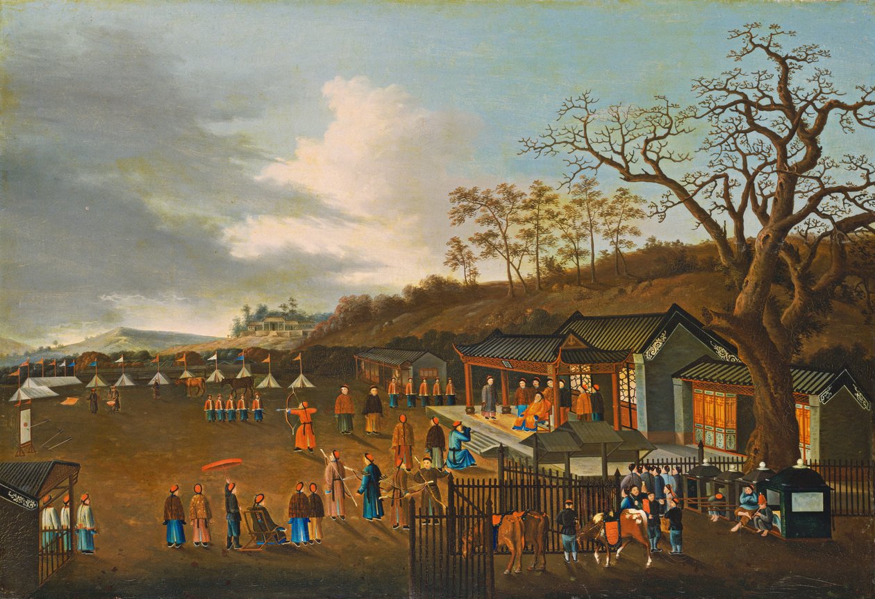 Concurso de Tiro con Arco de Chinese Qing Dynasty