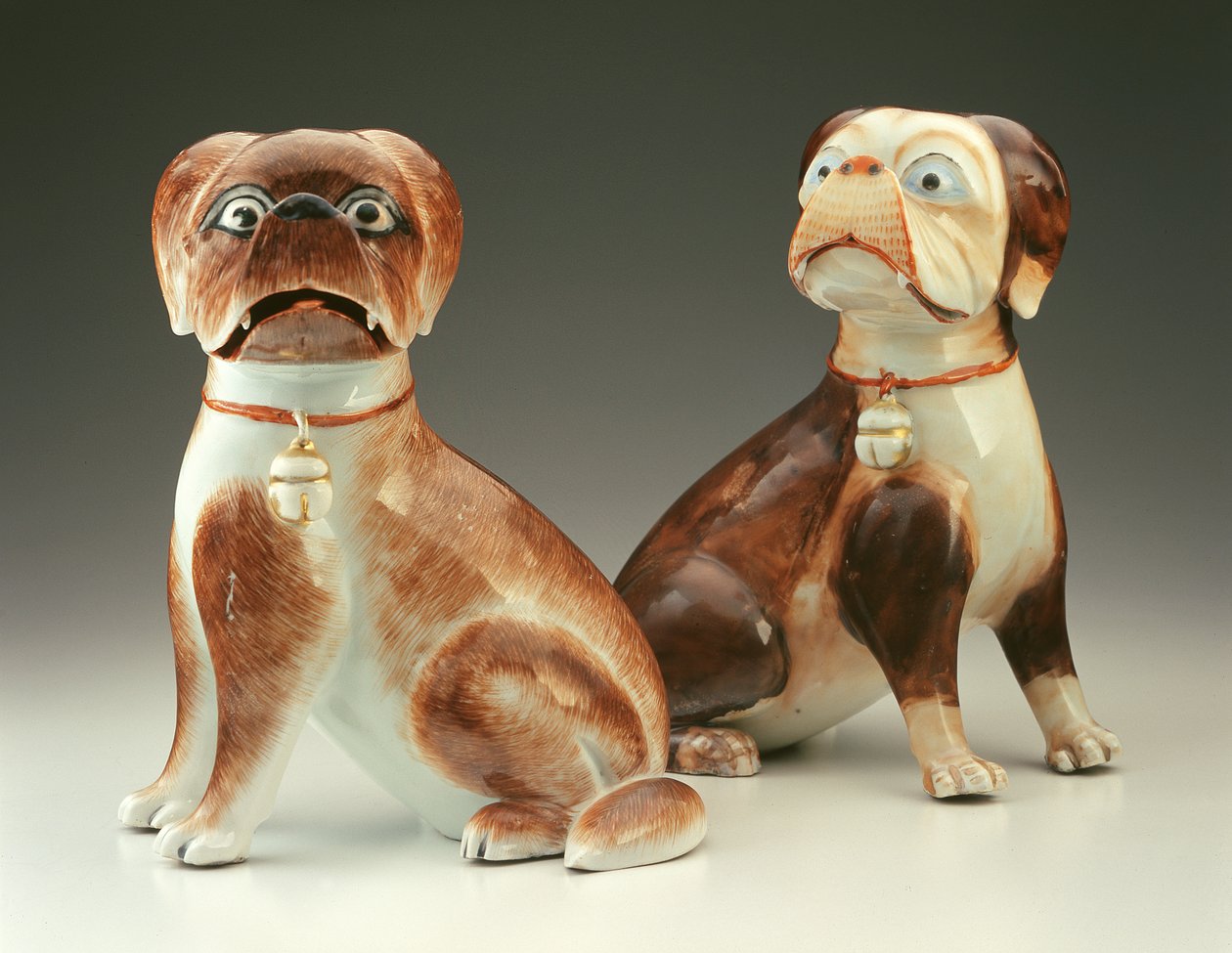 Par de perros pug de Chinese School