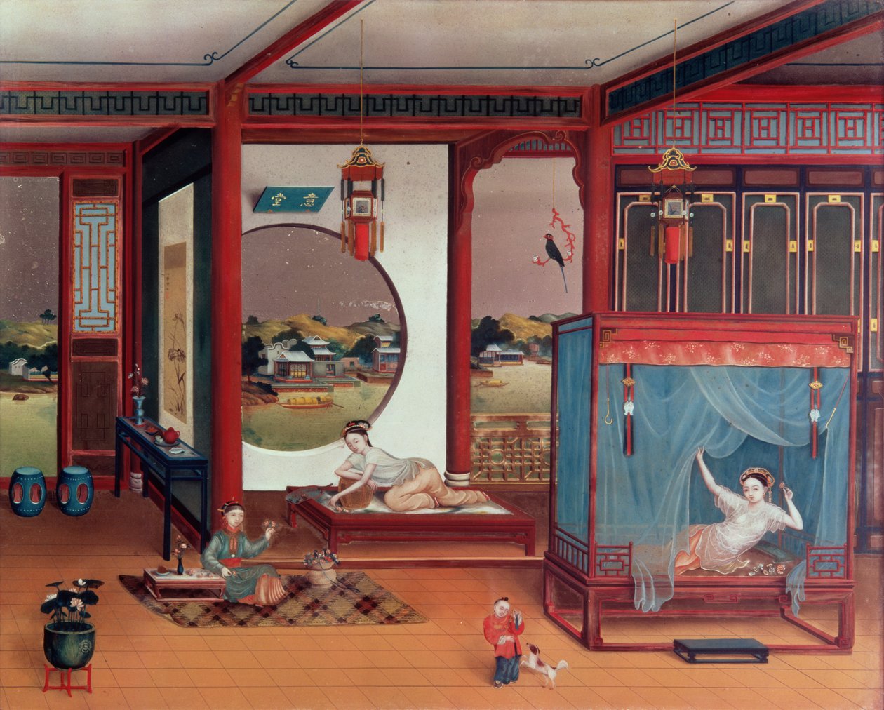Escena de un interior de Chinese School