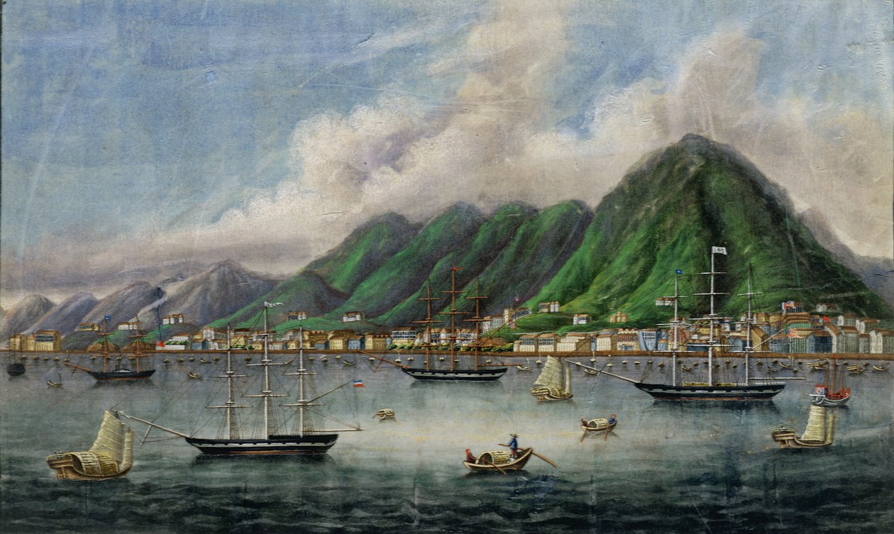 Isla Victoria, Hong Kong, c.1865 de Chinese School