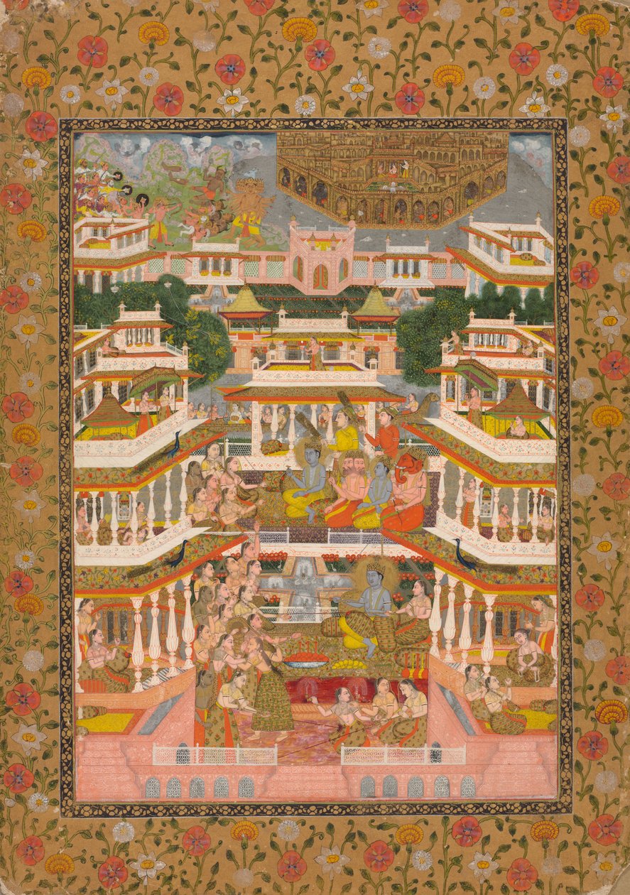 Escena de Corte en Niveles, c. 1735 de Chitarman II