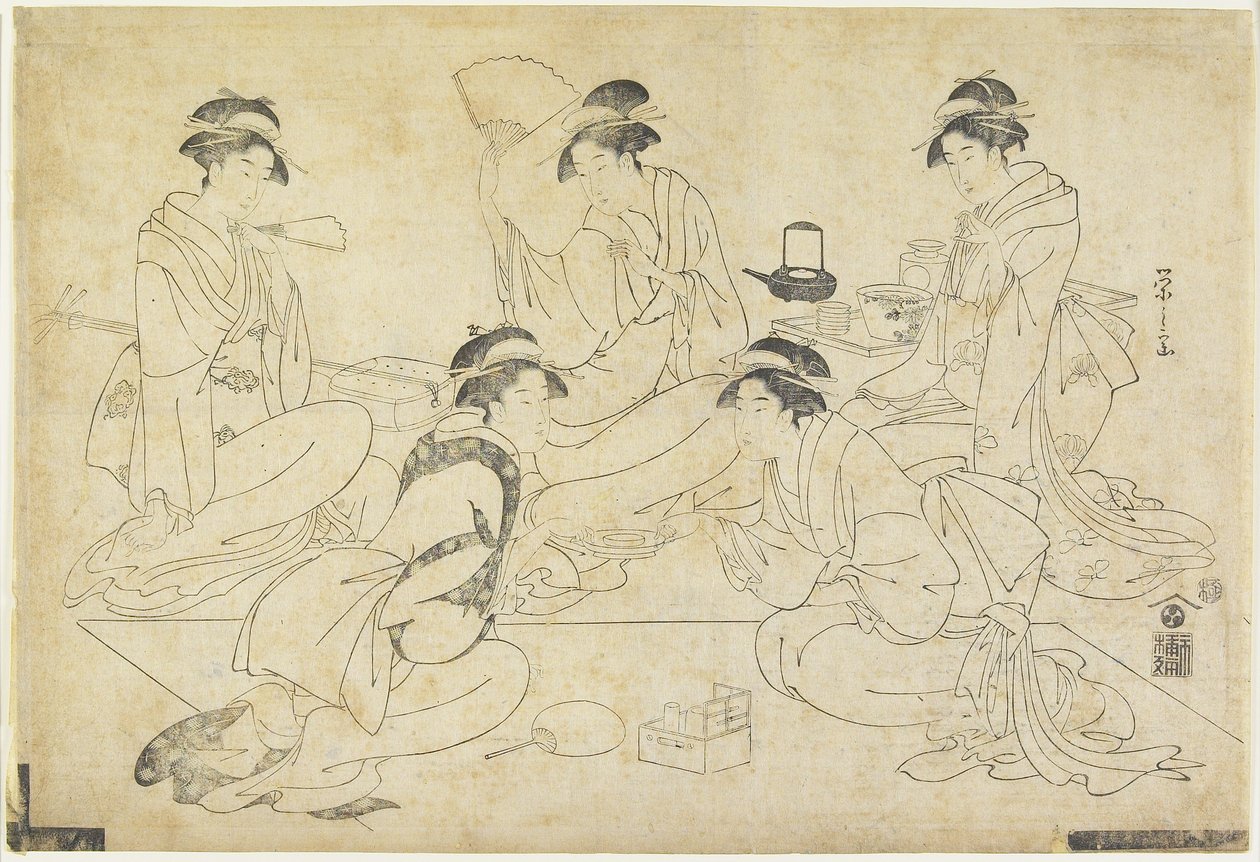 Cinco Bellezas, 1787-1796 de Chobunsai Eishi