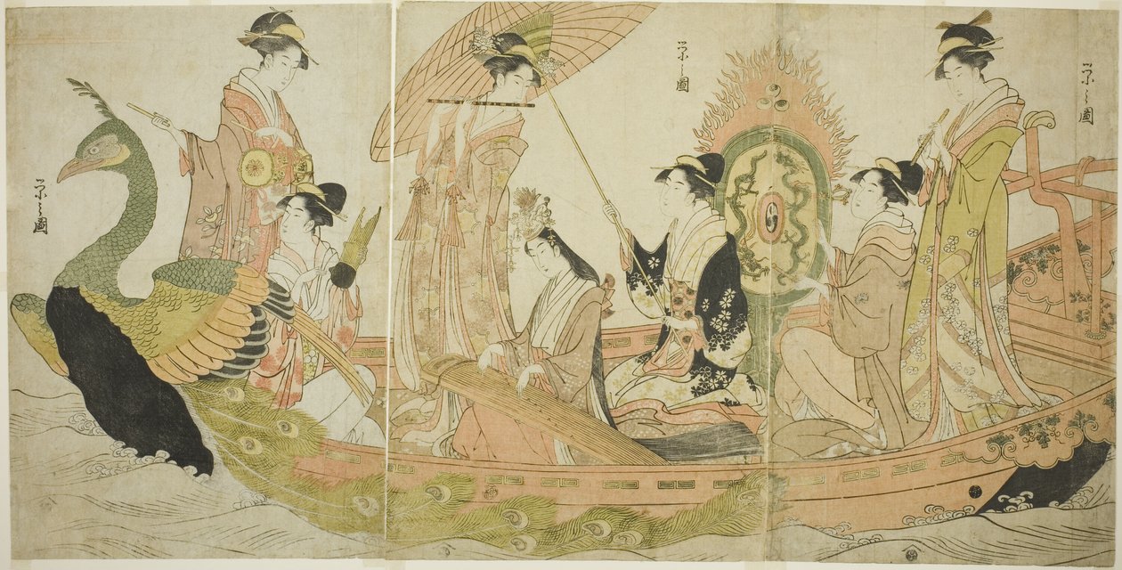 El barco del pavo real de Chobunsai Eishi