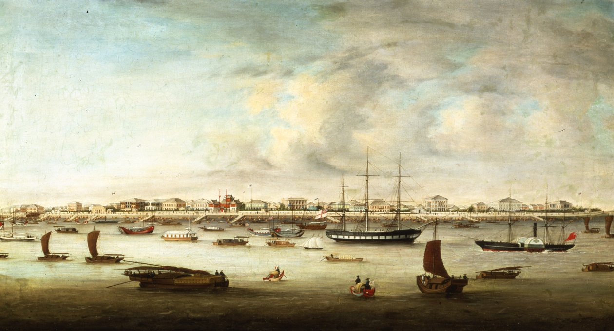 Barcos de pesca chinos, Shanghái, c.1857 de Chow Qua