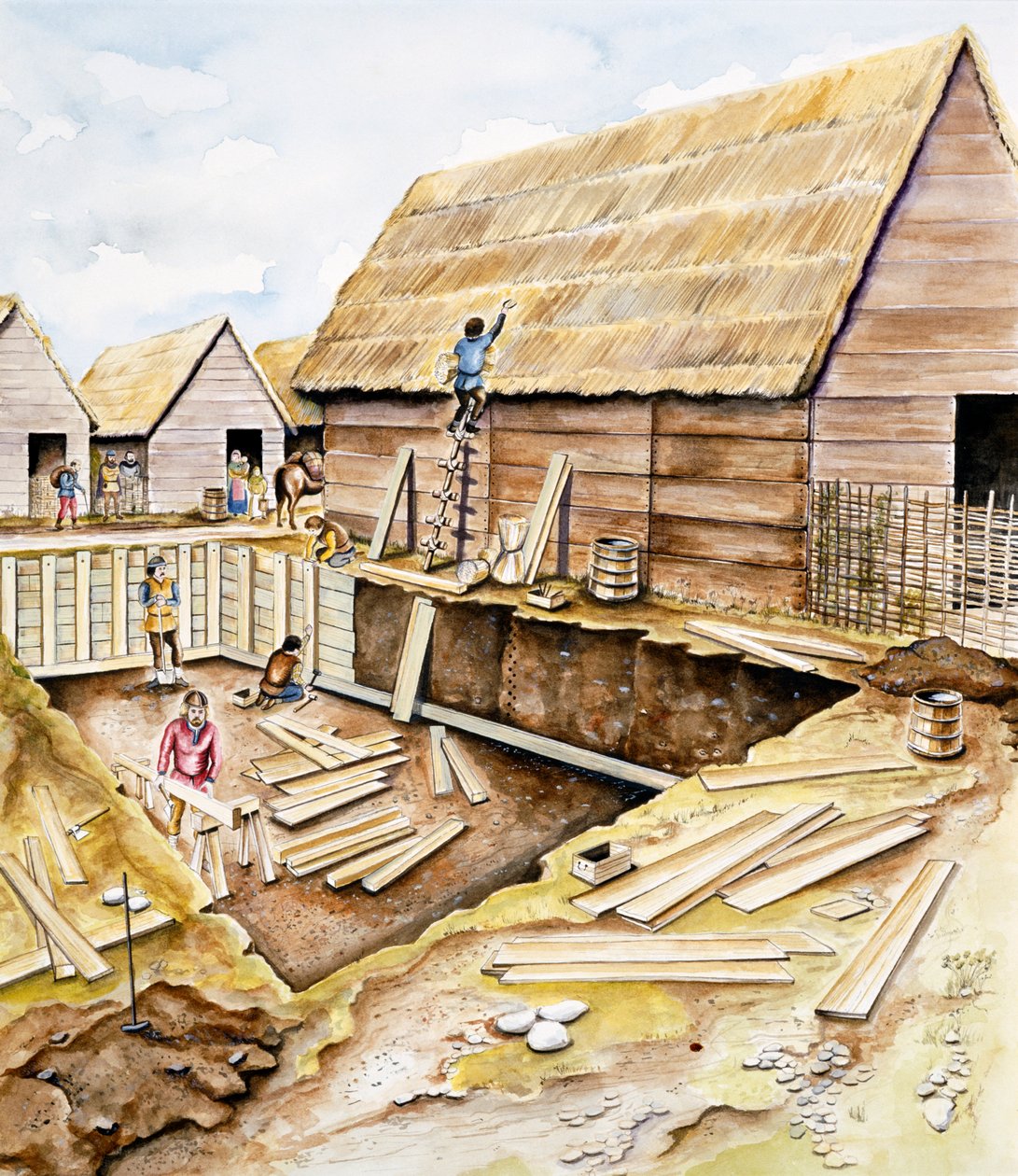 Edificios Vikingos, finales del siglo X de Chris Evans