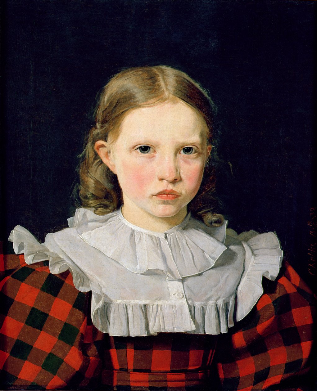 Retrato de Adolphine Kobke (1820-80) 19 de junio de 1832 de Christen Schjellerup Købke