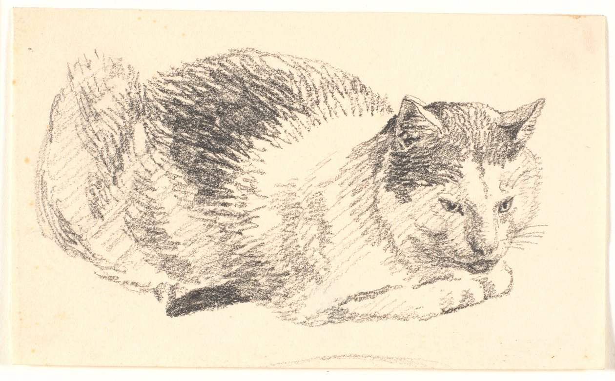 Gato acostado de Christen Købke