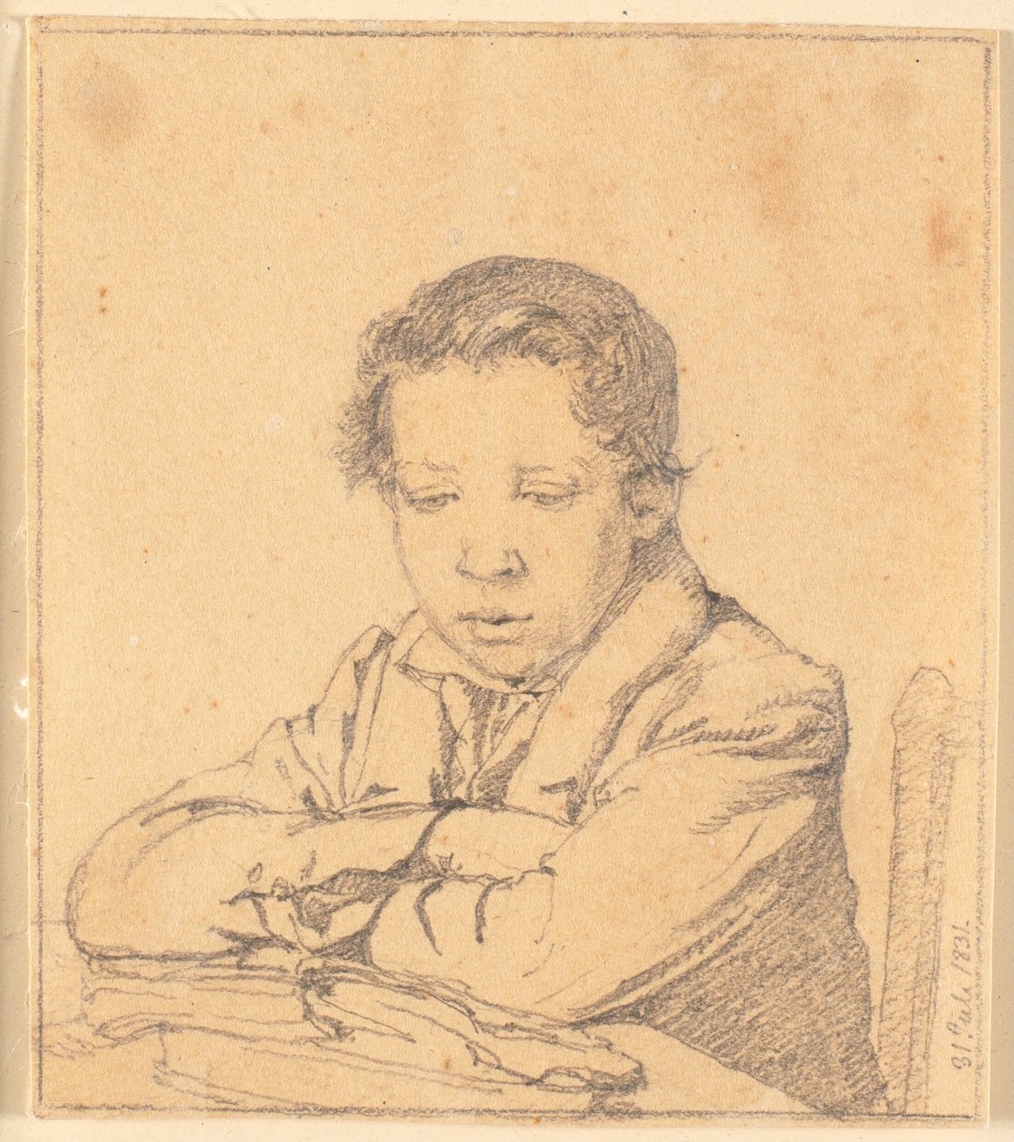 Niño leyendo (Fritz Feilberg) de Christen Købke