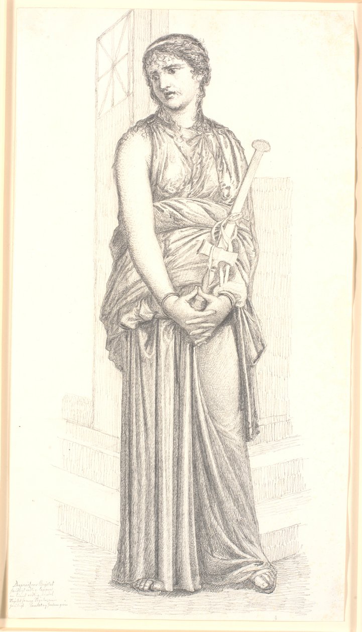Medea con la Espada en la Mano, Figura Completa de Christen Købke