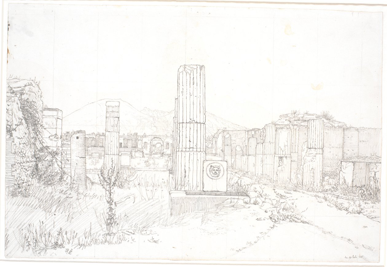 Parte del Foro en Pompeya de Christen Købke