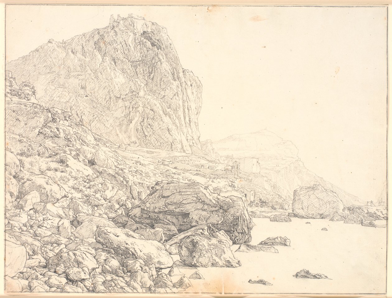 Vista de Marina Piccola en Capri de Christen Købke