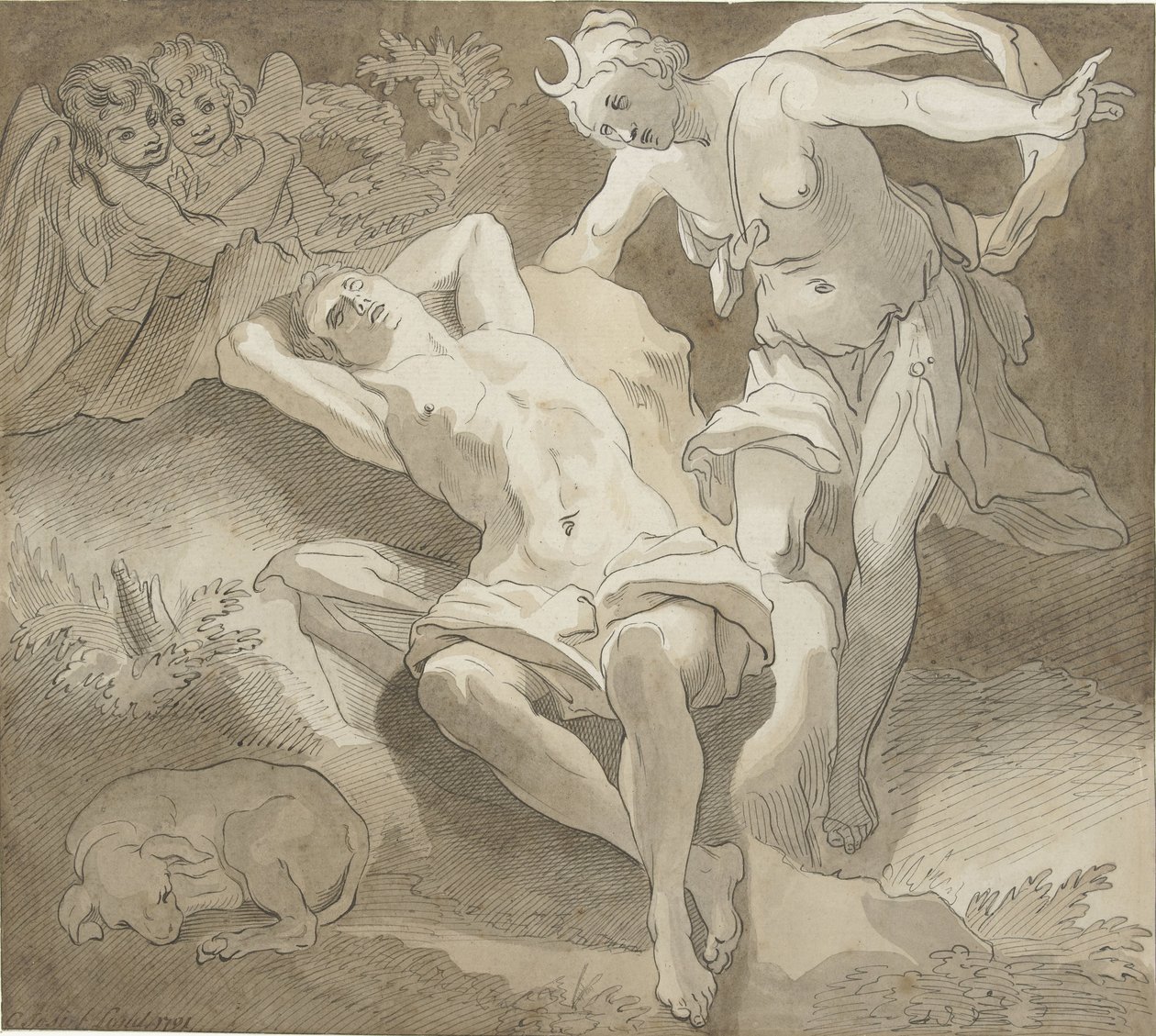 Selene y Endymion de Christiaan Josi