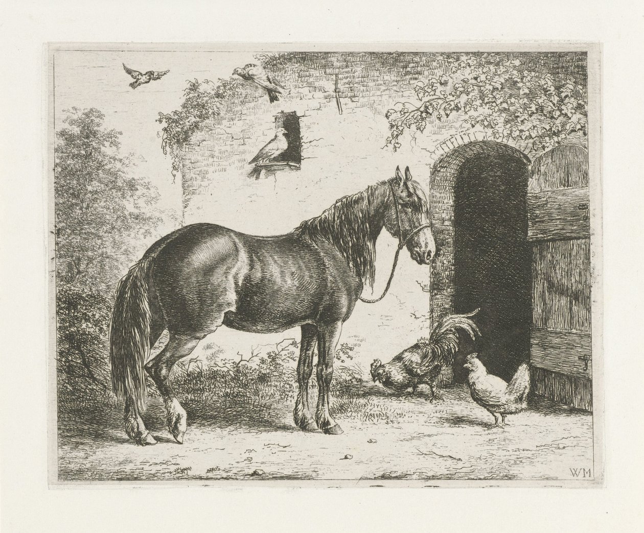 Caballo con cabestro de Christiaan Wilhelmus Moorrees