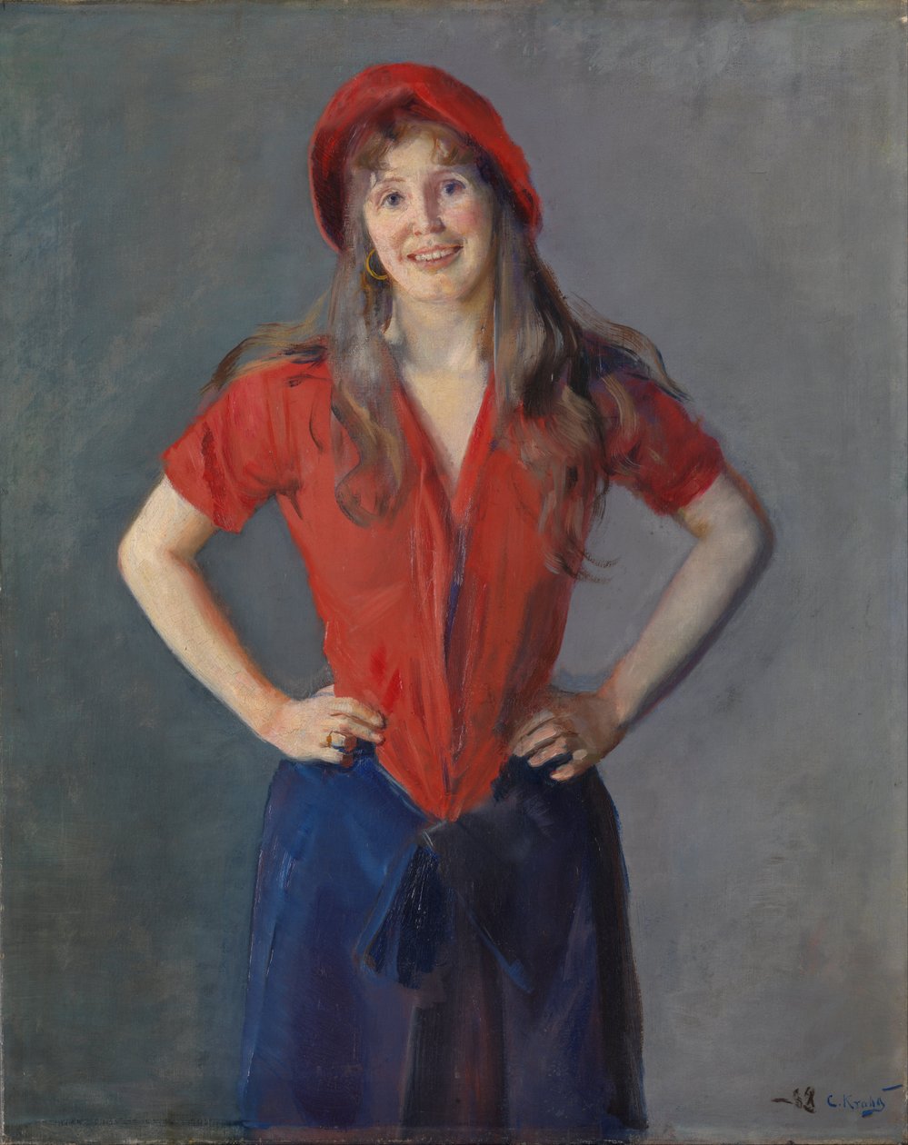 Retrato de la pintora Oda Krohg, nacida Lasson de Christian Krohg