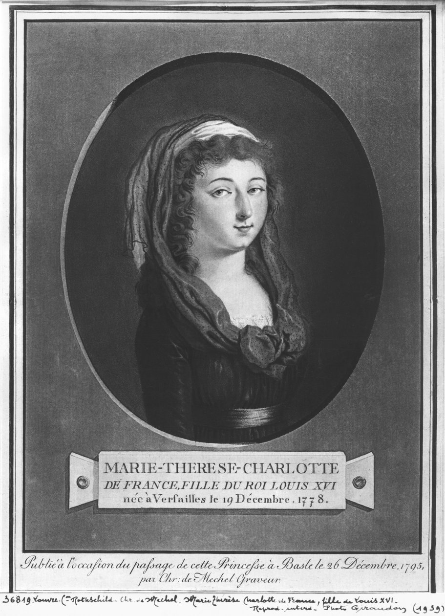 Marie-Therese-Charlotte de Francia (1778-1851) a los diecisiete años de Christian von Mechel