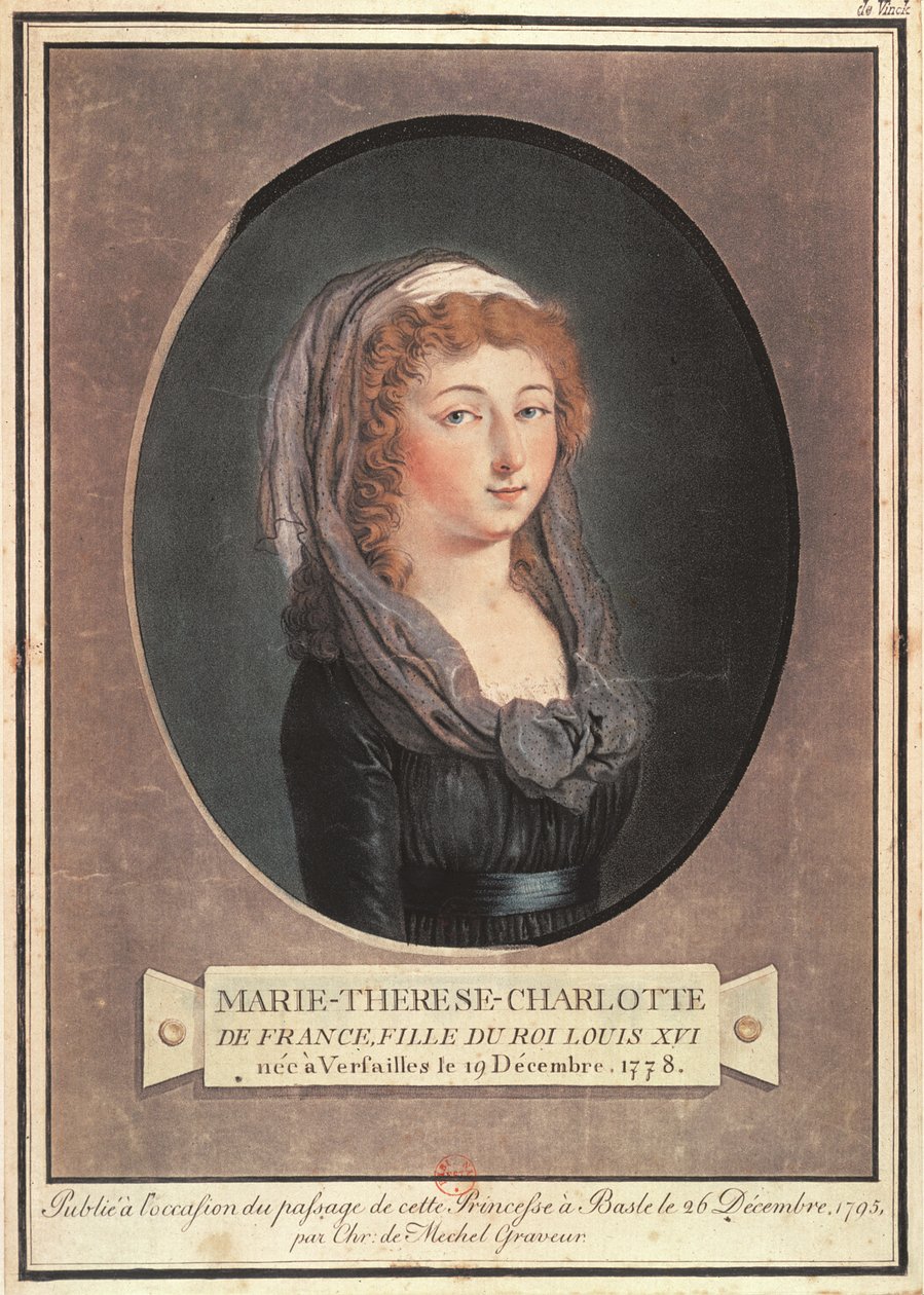 Marie-Therese-Charlotte de Francia (1778-1851) a los diecisiete años de Christian von Mechel