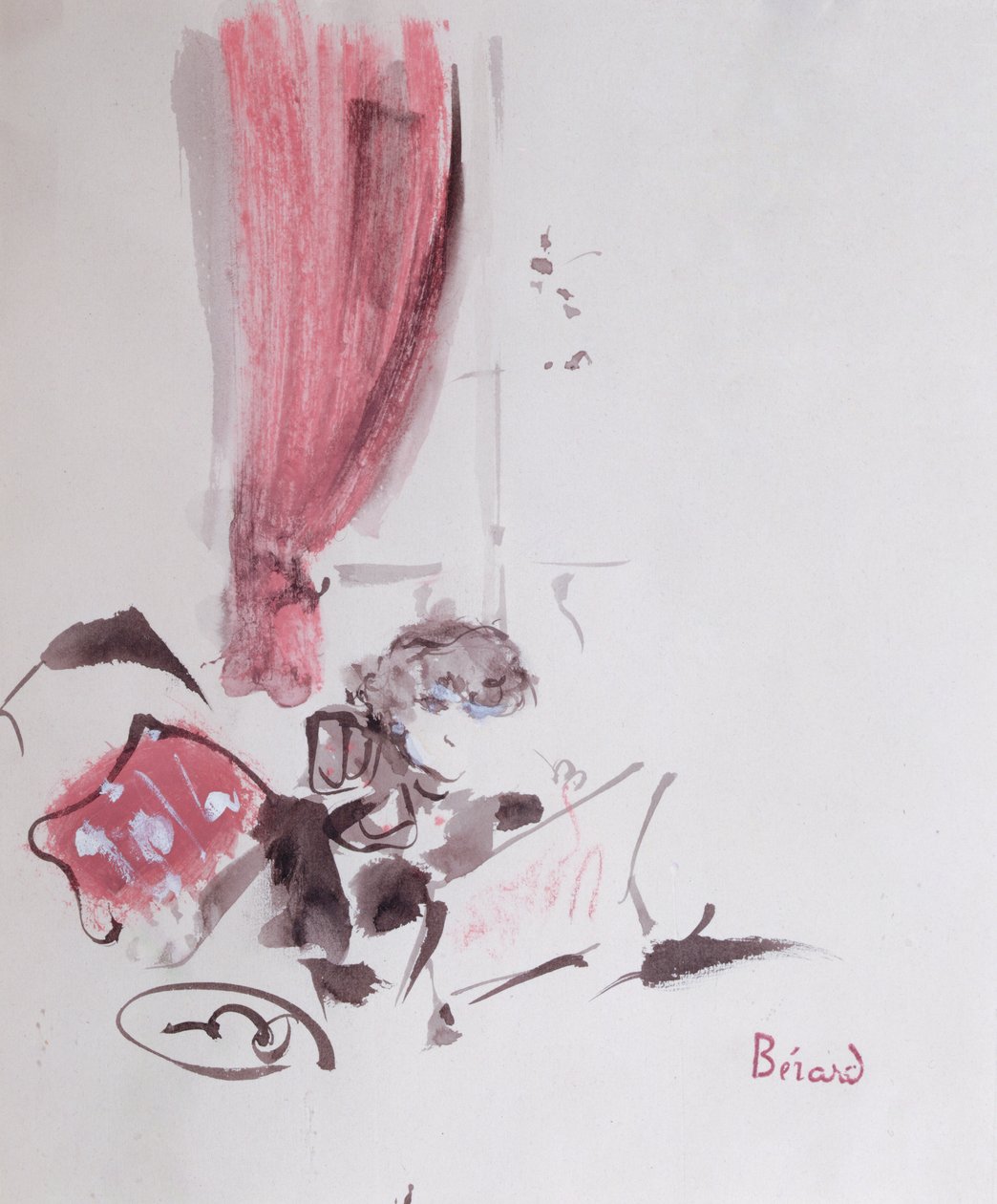 Colette (1873-1954) (gouache sobre papel) de Christian Bérard