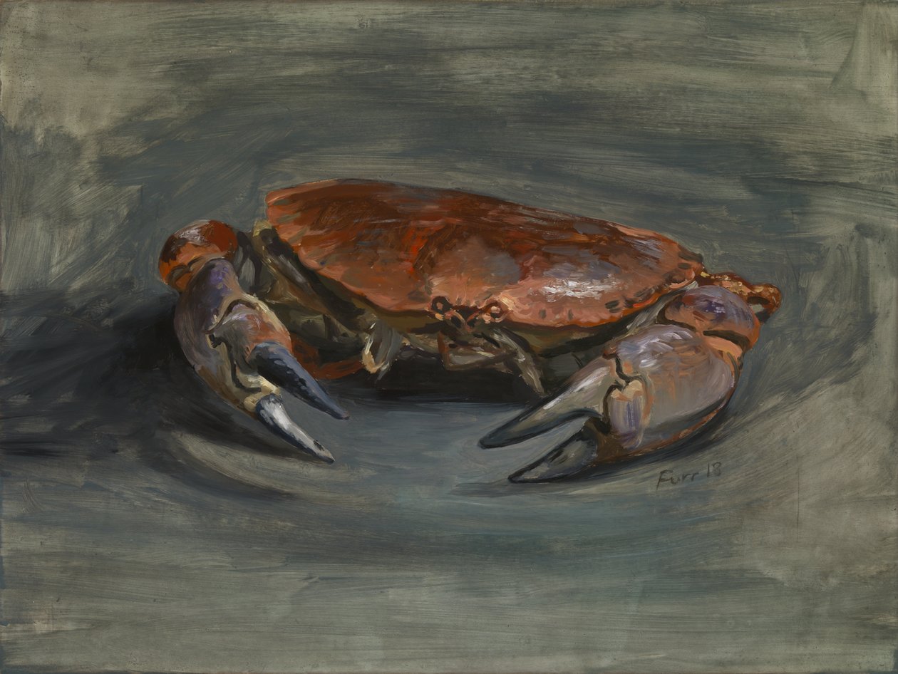 Cangrejo, 2018 (óleo sobre panel de madera gessoed) de Christian Furr