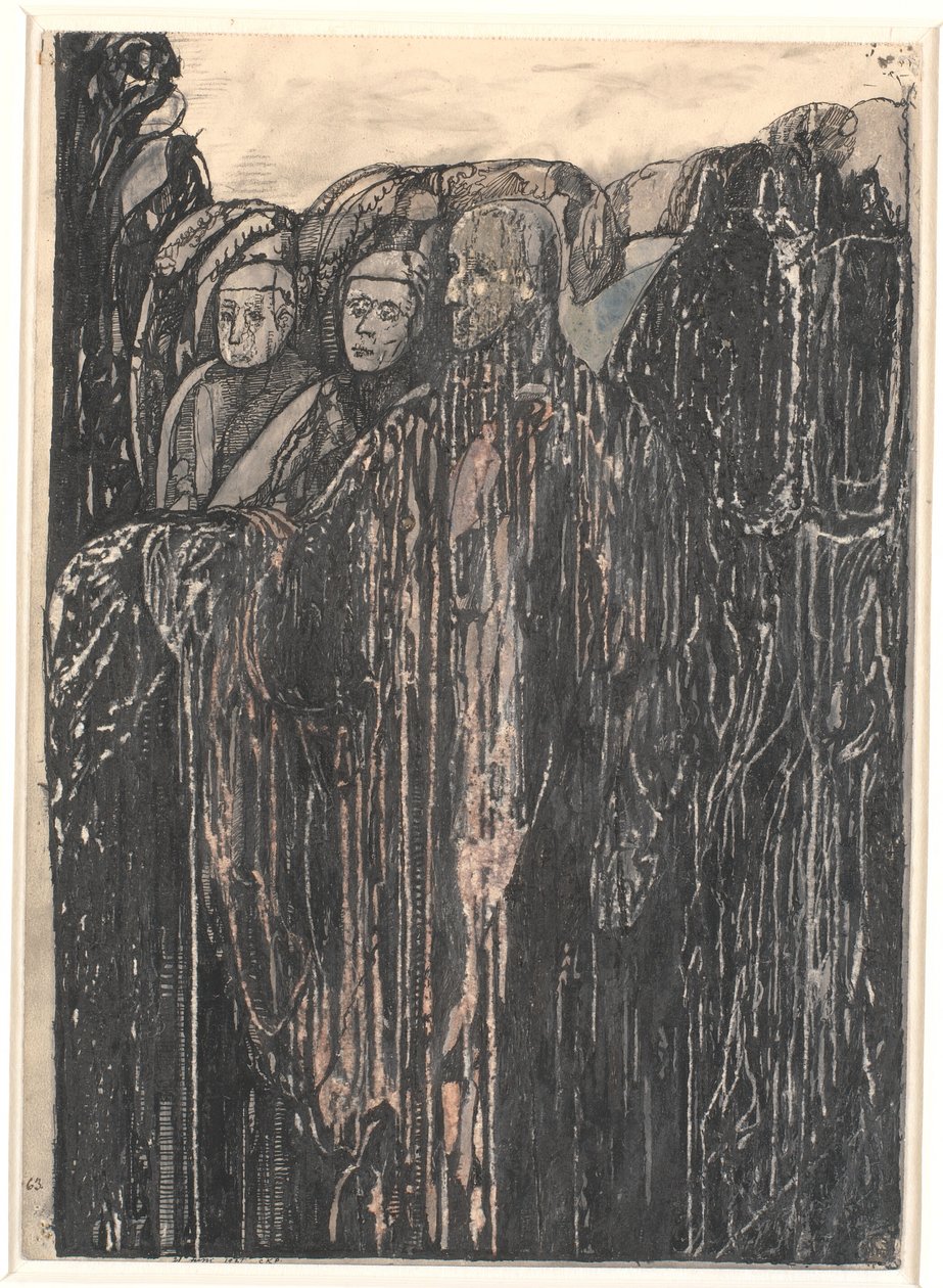 Tres figuras en un jardín de Christian Kongstad Petersen