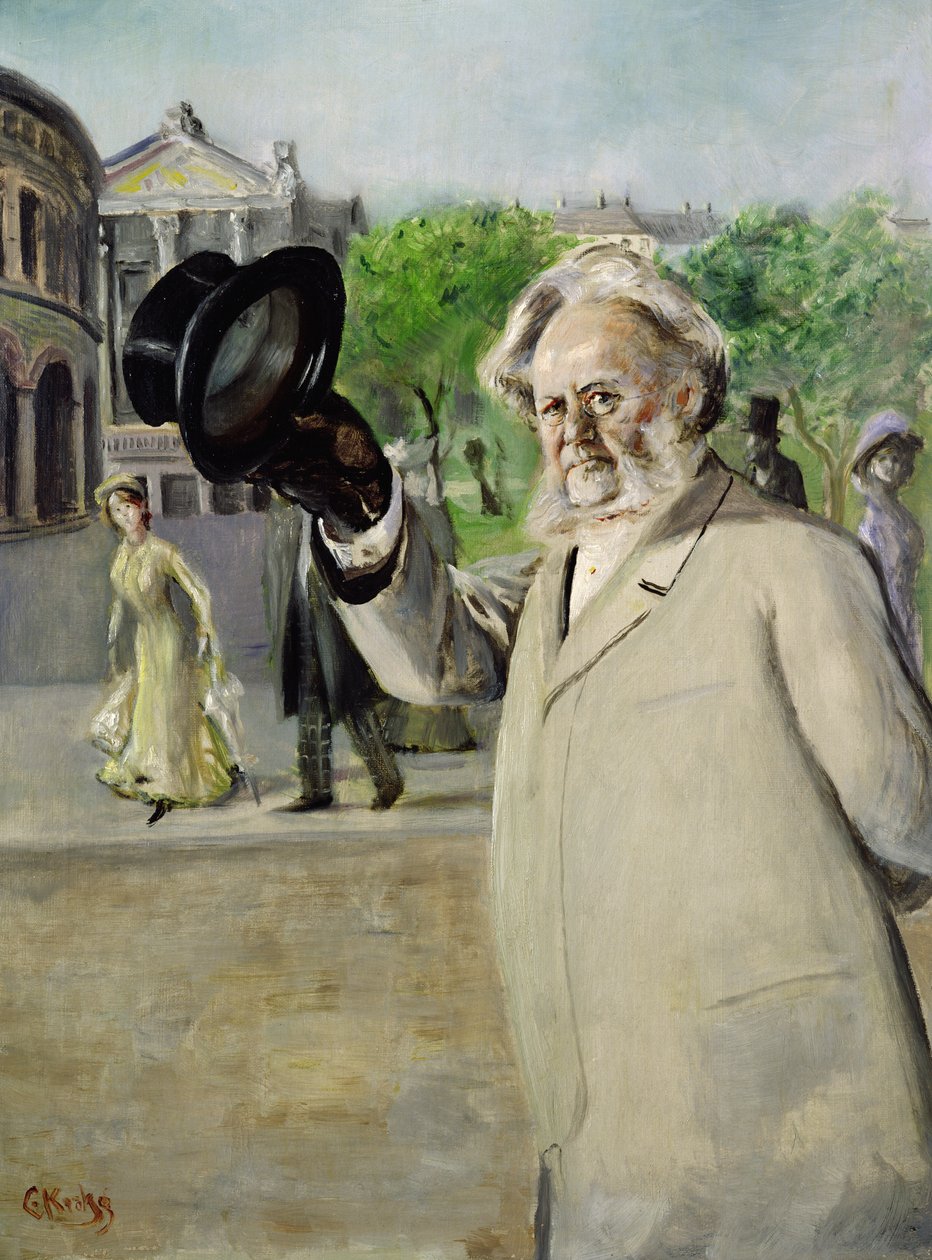 Autora Henrik Ibsen (óleo sobre lienzo) de Christian Krohg