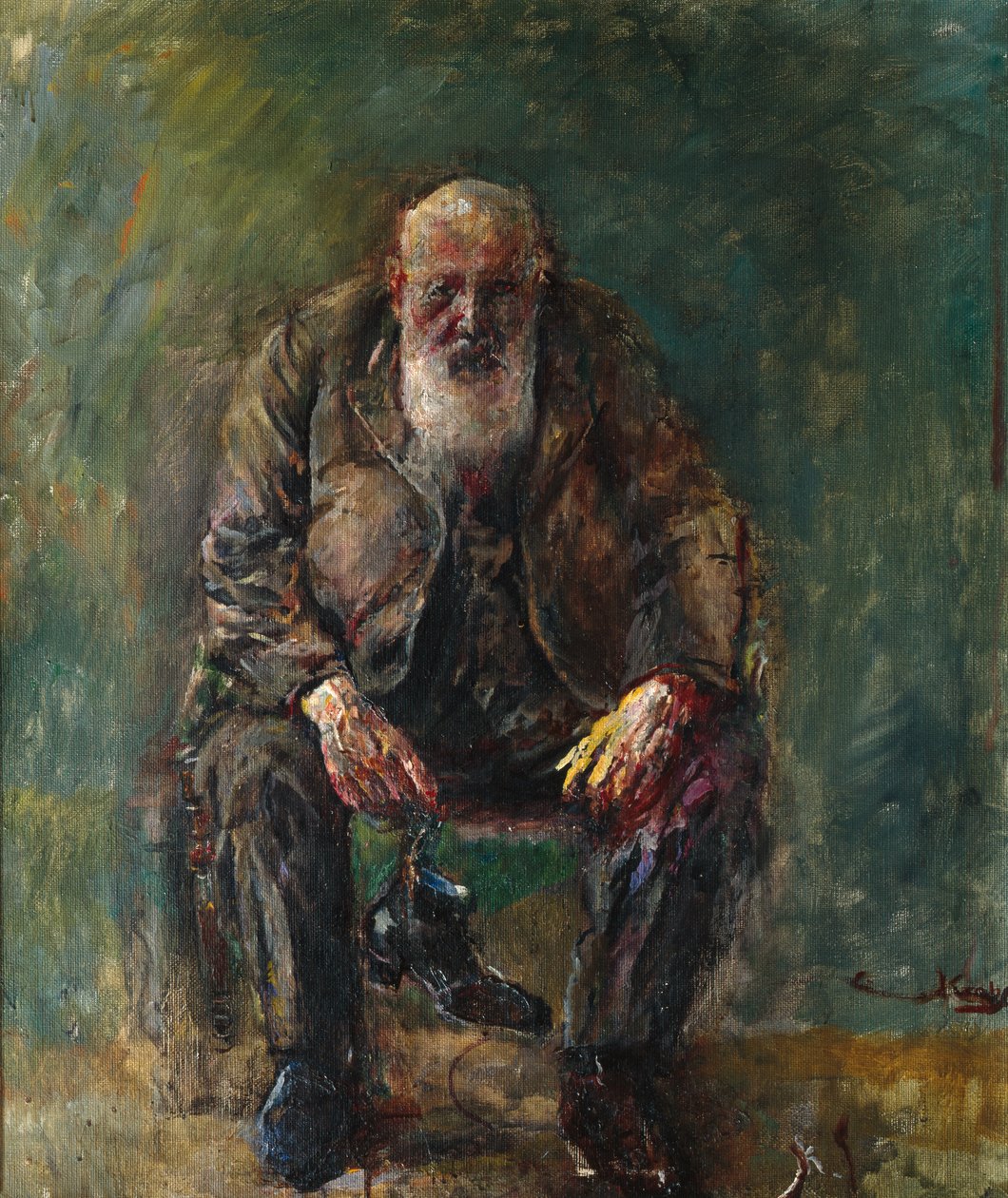 Autorretrato con botas, c.1920 de Christian Krohg