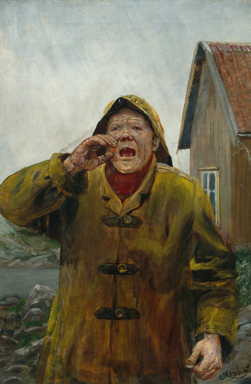 Pescador gritón (pintura) de Christian Krohg