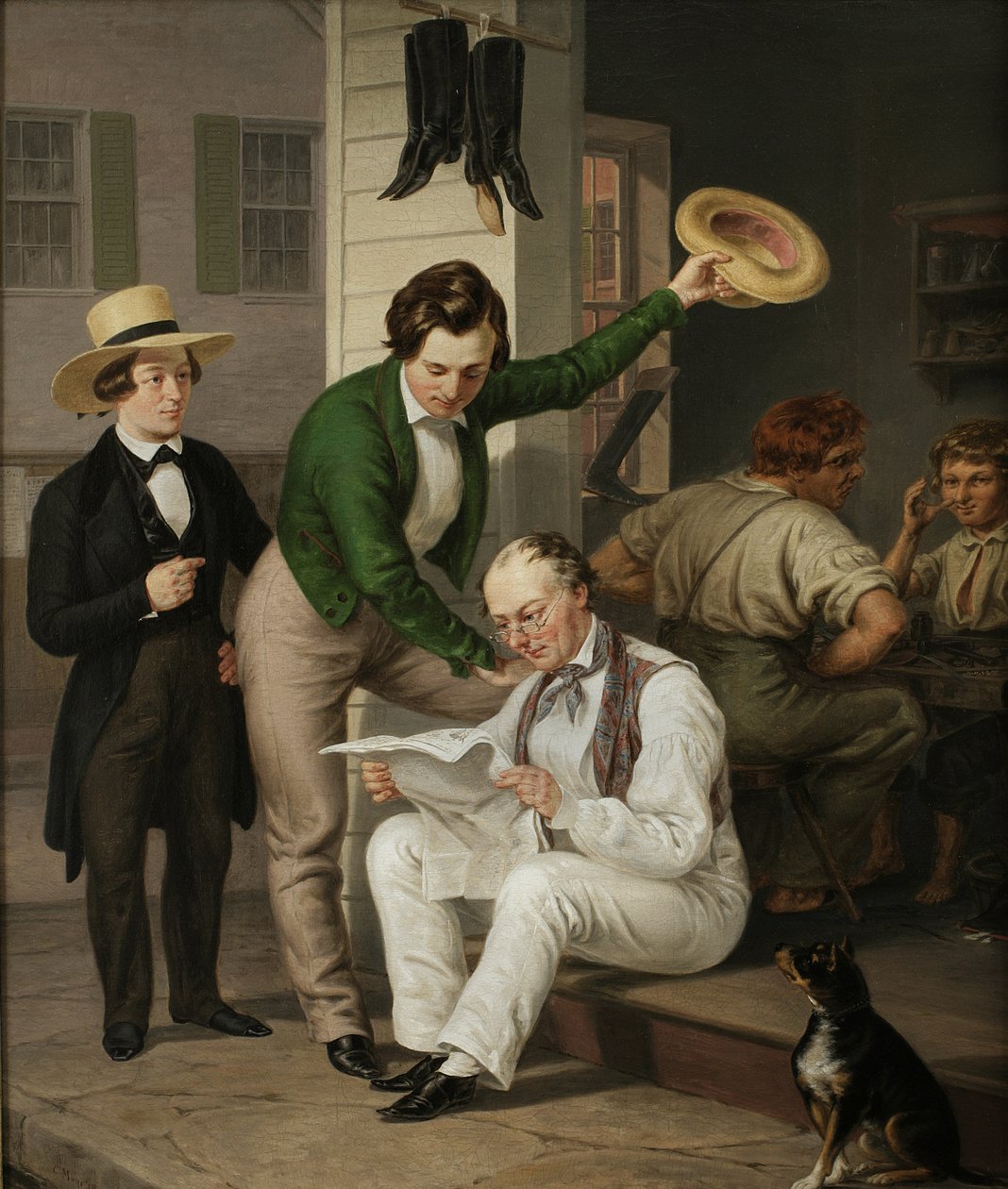 Leyendo las noticias, 1844 de Christian Mayr