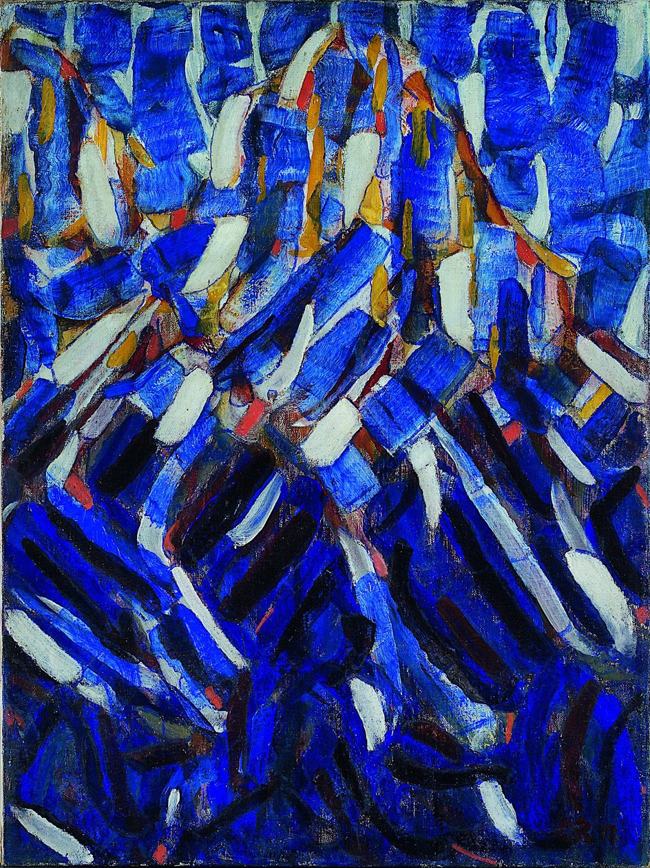 Abstracción la montaña azul, 1912 de Christian Rohlfs