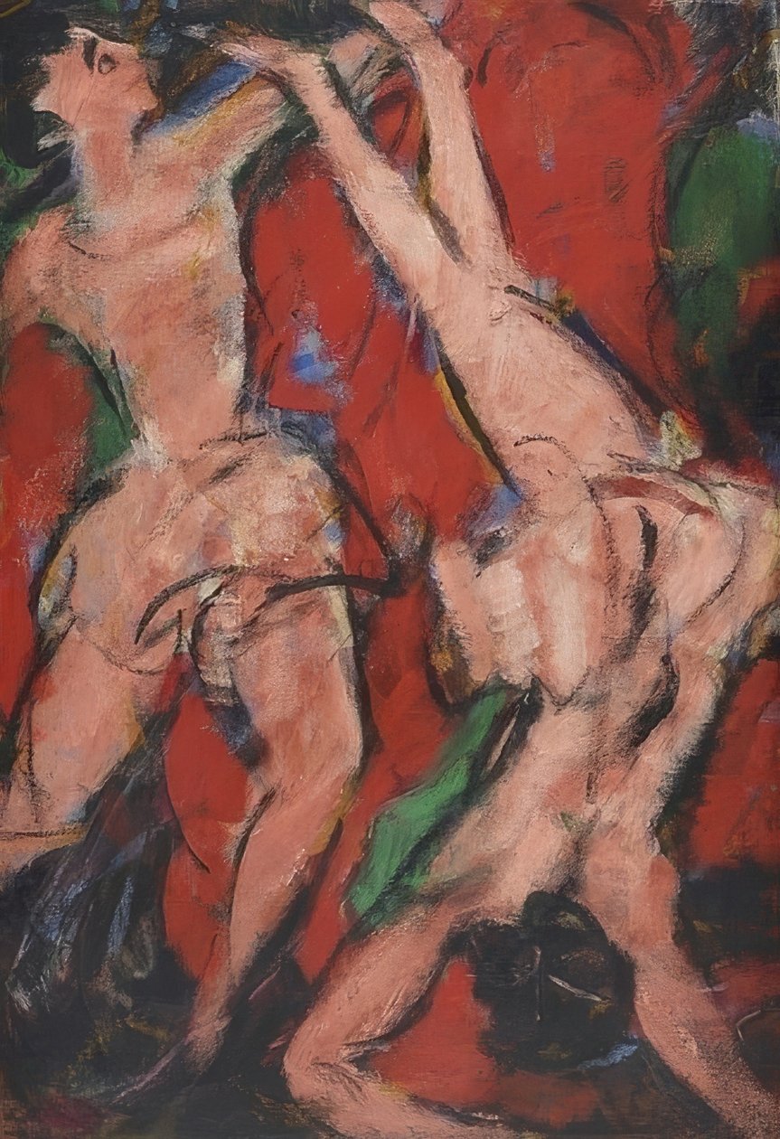 Acróbatas. 1916 de Christian Rohlfs