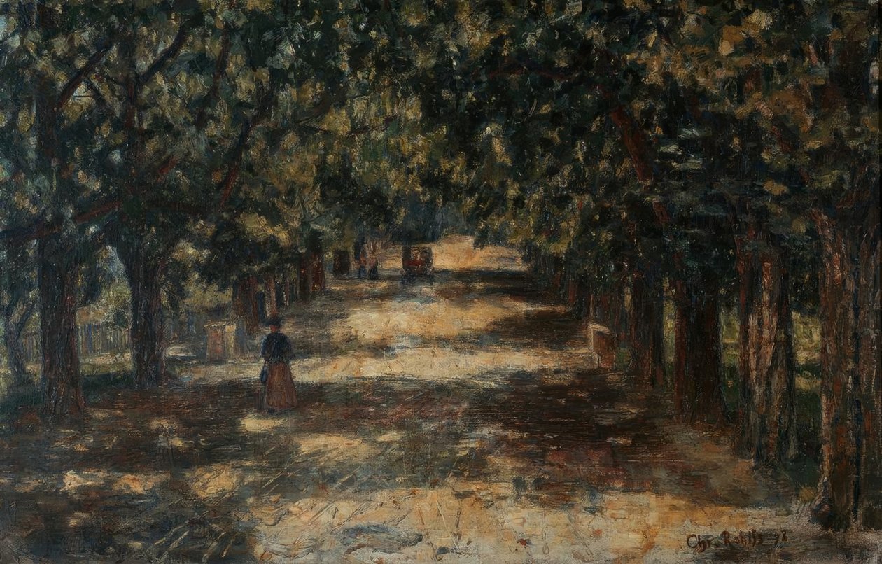Avenida de castaños hacia Belvedere de Christian Rohlfs