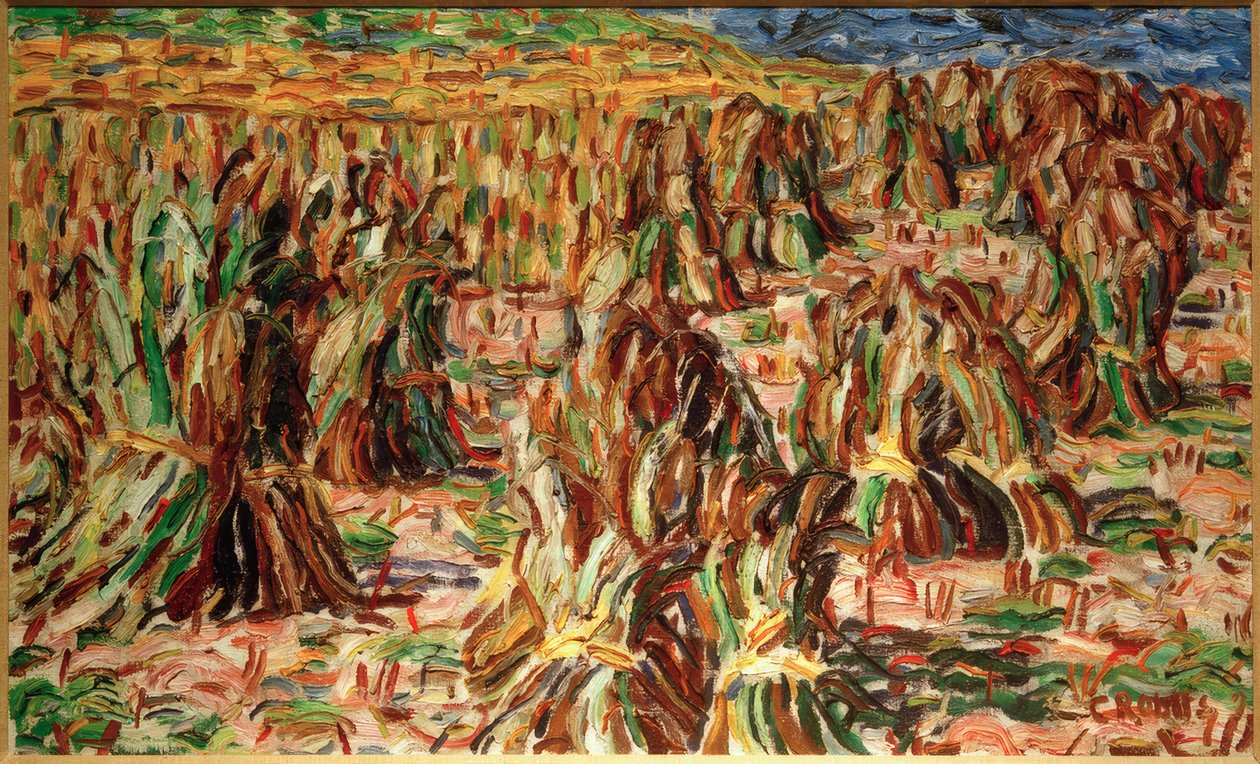 Campo de maíz (Montones de grano) de Christian Rohlfs