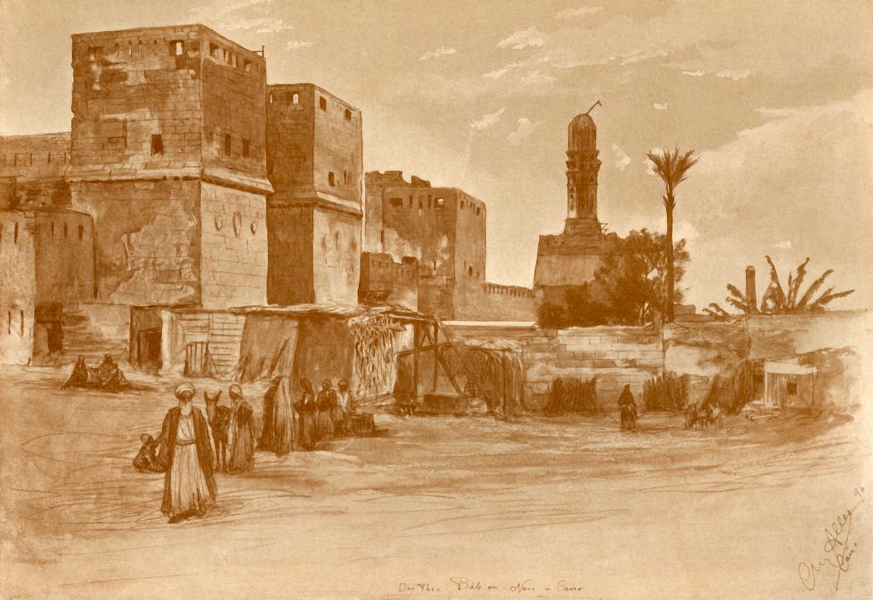 Puerta de Bab al-Nasr en El Cairo de Christian Wilhelm Allers