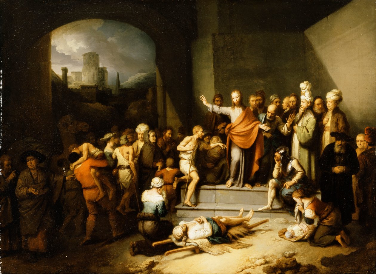 Cristo sanando a los enfermos de Christian Wilhelm Ernst Dietrich
