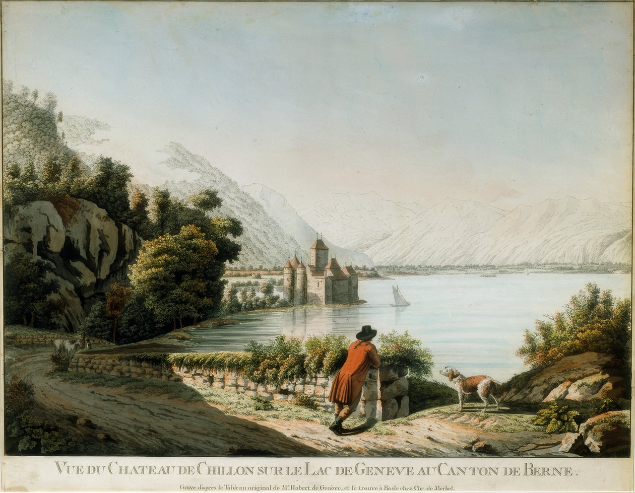 Vista del castillo de Chillon de Christian von Mechel