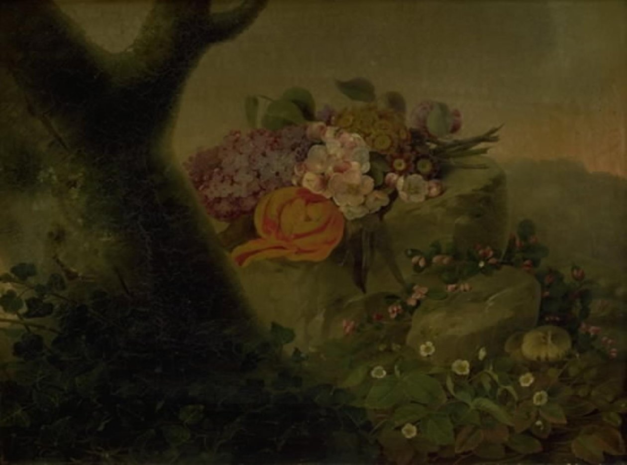 Flores sobre una piedra de Christine Løvmand