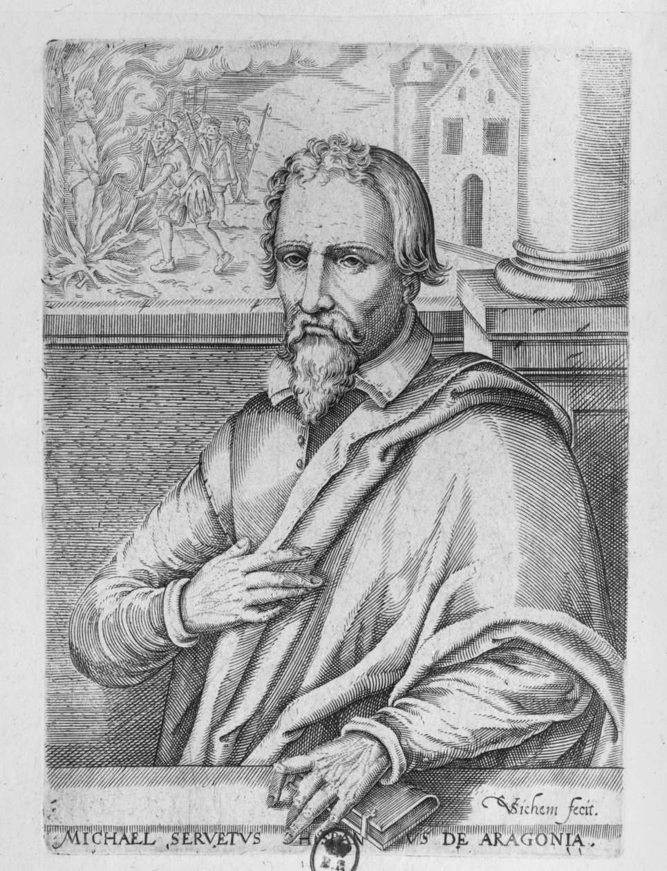 Miguel Servet (1511-53) de Christoffel van the Elder Sichem