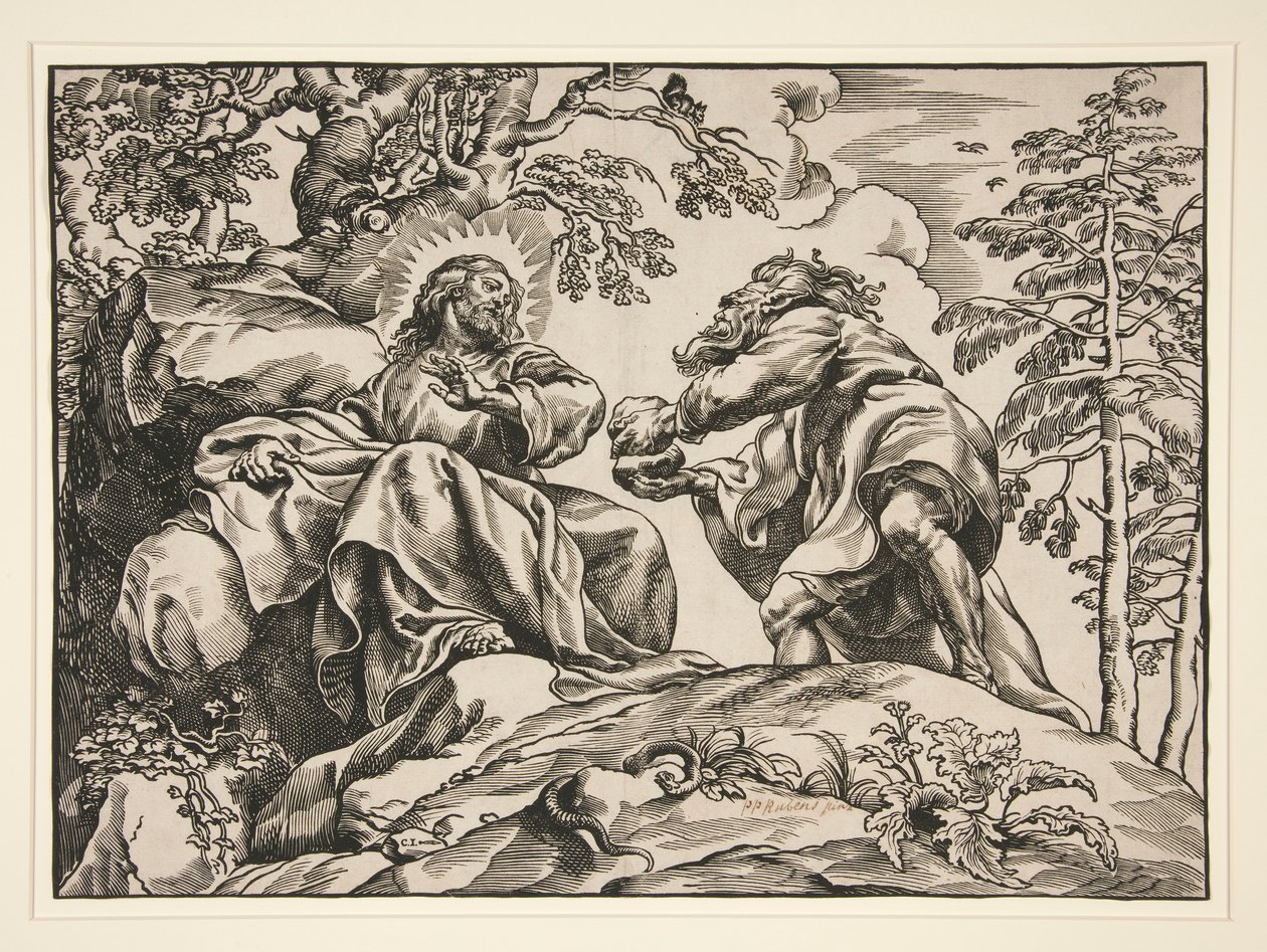 La Tentación de Cristo, por el Diablo de Christoffel Jegher
